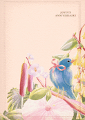 Oiseau color&eacute; au coeur des fleurs joyeuses